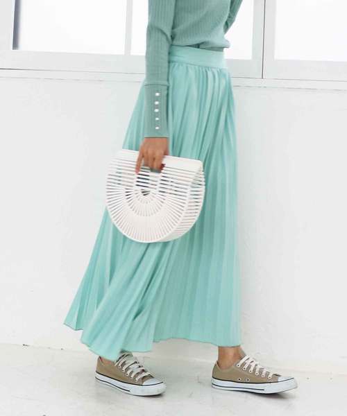 M y u（ミュー）の「高見え大人プリーツ♪プリーツスカート（スカート・レディース・ブルー/パープル/イエロー・FREE）」の12枚目の写真