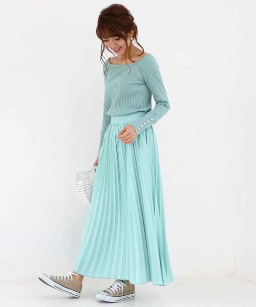 M y u（ミュー）の「高見え大人プリーツ♪プリーツスカート（スカート・レディース・ブルー/パープル/イエロー・FREE）」の19枚目の写真