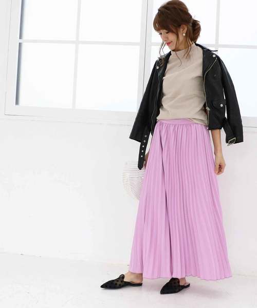 M y u（ミュー）の「高見え大人プリーツ♪プリーツスカート（スカート・レディース・ブルー/パープル/イエロー・FREE）」の18枚目の写真