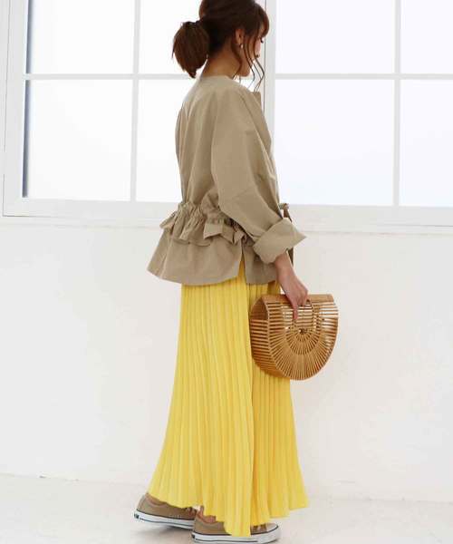 M y u（ミュー）の「高見え大人プリーツ♪プリーツスカート（スカート・レディース・ブルー/パープル/イエロー・FREE）」の16枚目の写真