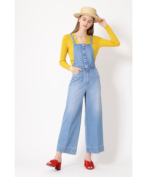 JILL STUART（ジルスチュアート）の「◆Woad blue×JILLSTUART コラボデニムオールインワン（つなぎ/オールインワン・レディース・ブルー/ネイビー・2/4）」の9枚目の写真