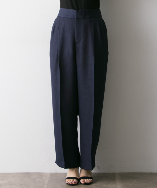 URBAN RESEARCH（アーバンリサーチ）の「ガルーダスラブセンタープレスパンツ（その他パンツ・レディース・ネイビー/ライトベージュ・36/38）」の10枚目の写真