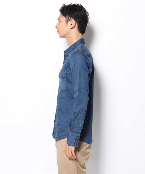 BEAMS（ビームス）の「○LeeJGGRSｳｴｽﾀﾝUSD（シャツ/ブラウス・メンズ・ブルー系その他・SMALL/MEDIUM/LARGE）」の3枚目の写真