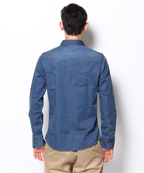 BEAMS（ビームス）の「○LeeJGGRSｳｴｽﾀﾝUSD（シャツ/ブラウス・メンズ・ブルー系その他・SMALL/MEDIUM/LARGE）」の4枚目の写真