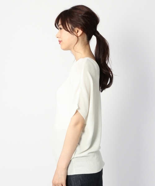 BLISS POINT（ブリスポイント）の「【UVカット】ウォッシャブルアゼユルVネックプルオーバー/795412（ニット/セーター・レディース・ホワイト/ブルー/ブラック/ベージュ・FREE）」の10枚目の写真