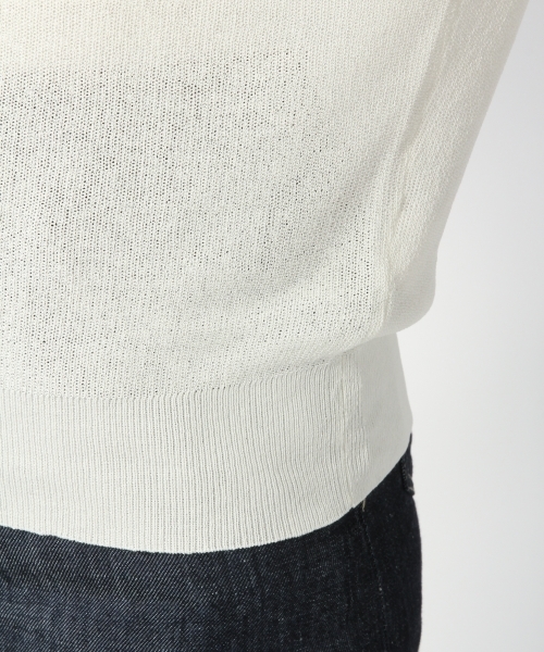 BLISS POINT（ブリスポイント）の「【UVカット】ウォッシャブルアゼユルVネックプルオーバー/795412（ニット/セーター・レディース・ホワイト/ブルー/ブラック/ベージュ・FREE）」の15枚目の写真