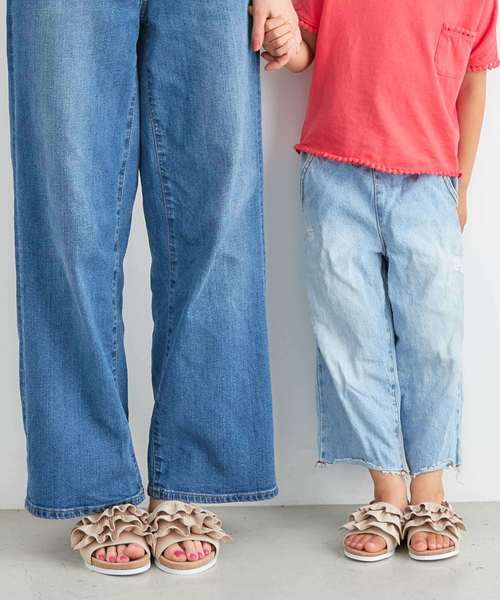 ORiental TRaffic（オリエンタルトラフィック）の「春夏★フリルフラットサンダル★8225（サンダル・レディース・ブラック/ベージュ/レッド・3L/L/LL/M/SS/S）」の6枚目の写真