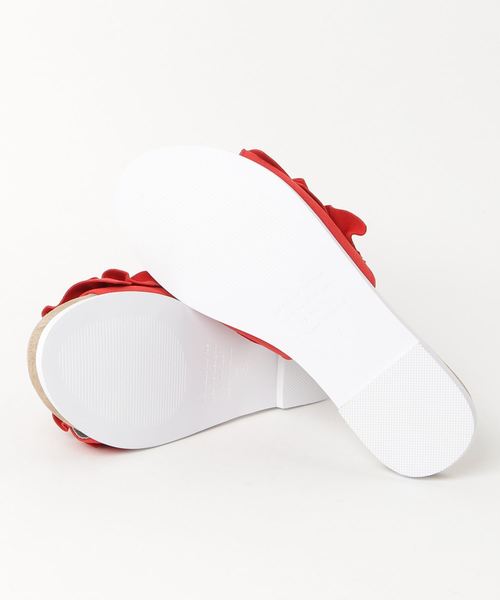 ORiental TRaffic（オリエンタルトラフィック）の「春夏★フリルフラットサンダル★8225（サンダル・レディース・ブラック/ベージュ/レッド・3L/L/LL/M/SS/S）」の5枚目の写真