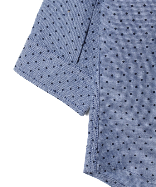 AZUL by moussy（アズールバイマウジー）の「ドットPT7分袖シャツ（シャツ/ブラウス・キッズ・ホワイト×ネイビー/ホワイト系その他/サックスブルー・120/100/140）」の6枚目の写真
