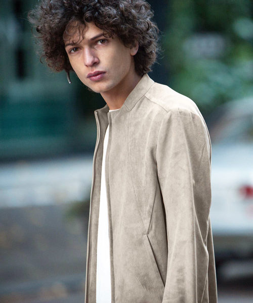 JOHNNY WOLF（ジョニーウルフ）の「ARCHIMEDES-LEATHER LOOK(アルキメデス-レザールック)レザールック  ボトルネック シングル ライダースジャケット（ライダースジャケット・メンズ・ブラック/ベージュ・2-3/3-4/1-2）」の16枚目の写真