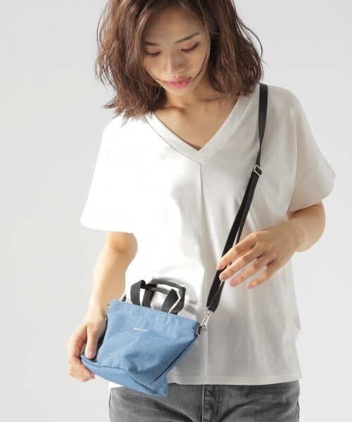 BAYFLOW（ベイフロー）の「2WAY ミニトートショルダー（ショルダーバッグ・レディース・ライトグレー/ブラック/イエロー/インディゴブルー・FREE）」の5枚目の写真