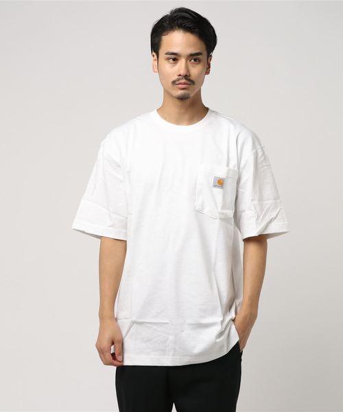 Carhartt（カーハート）の「【CARHARTT】カーハート S/S POCKET Tee（Tシャツ/カットソー・メンズ・ブラック/ダークブラウン/ブラウン/グリーン/ブルー/ホワイト/アーミー/ダークブルー/ブラック系その他/レッド/ネイビー/ベージュ系その他/ストライプ・MEDIUM/XX-LARGE/LARGE/X-LARGE）」の2枚目の写真