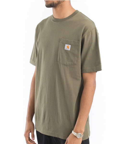 Carhartt（カーハート）の「【CARHARTT】カーハート S/S POCKET Tee（Tシャツ/カットソー・メンズ・ブラック/ダークブラウン/ブラウン/グリーン/ブルー/ホワイト/アーミー/ダークブルー/ブラック系その他/レッド/ネイビー/ベージュ系その他/ストライプ・MEDIUM/XX-LARGE/LARGE/X-LARGE）」の18枚目の写真