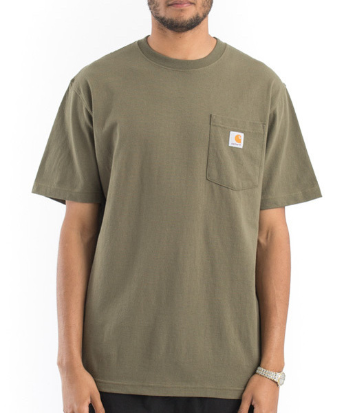 Carhartt（カーハート）の「【CARHARTT】カーハート S/S POCKET Tee（Tシャツ/カットソー・メンズ・ブラック/ダークブラウン/ブラウン/グリーン/ブルー/ホワイト/アーミー/ダークブルー/ブラック系その他/レッド/ネイビー/ベージュ系その他/ストライプ・MEDIUM/XX-LARGE/LARGE/X-LARGE）」の22枚目の写真