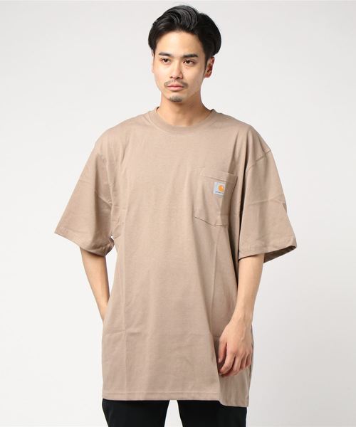 Carhartt（カーハート）の「【CARHARTT】カーハート S/S POCKET Tee（Tシャツ/カットソー・メンズ・ブラック/ダークブラウン/ブラウン/グリーン/ブルー/ホワイト/アーミー/ダークブルー/ブラック系その他/レッド/ネイビー/ベージュ系その他/ストライプ・MEDIUM/XX-LARGE/LARGE/X-LARGE）」の7枚目の写真