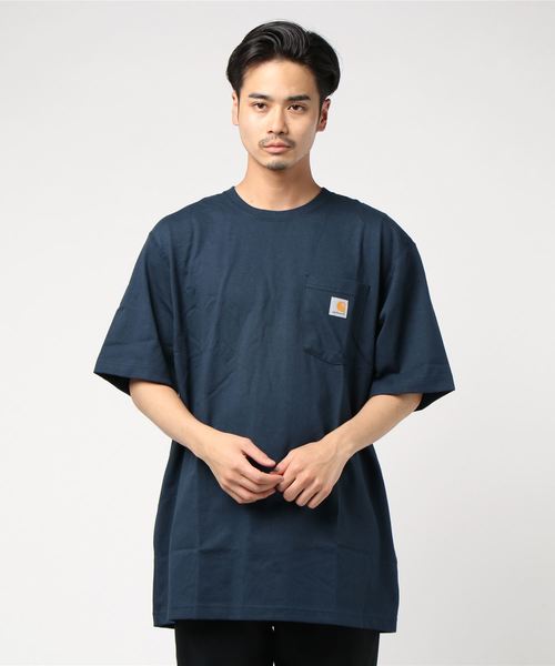 Carhartt（カーハート）の「【CARHARTT】カーハート S/S POCKET Tee（Tシャツ/カットソー・メンズ・ブラック/ダークブラウン/ブラウン/グリーン/ブルー/ホワイト/アーミー/ダークブルー/ブラック系その他/レッド/ネイビー/ベージュ系その他/ストライプ・MEDIUM/XX-LARGE/LARGE/X-LARGE）」の10枚目の写真