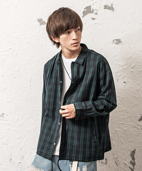 MinoriTY（マイノリティ）の「メンズドロップショルダーコーチジャケット（その他アウター・メンズ・ブラック系その他/グレー/レッド/ブラック/ワイン/グリーン/ブルー系その他・L/M）」の5枚目の写真