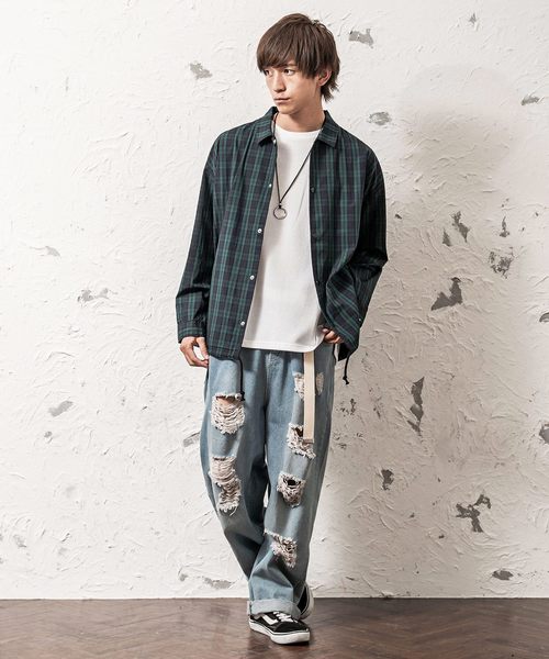 MinoriTY（マイノリティ）の「メンズドロップショルダーコーチジャケット（その他アウター・メンズ・ブラック系その他/グレー/レッド/ブラック/ワイン/グリーン/ブルー系その他・L/M）」の11枚目の写真