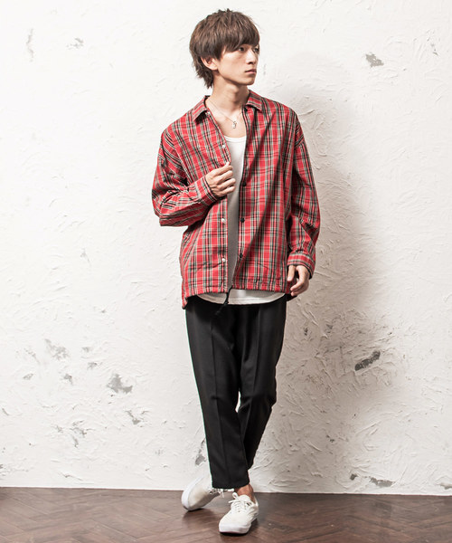 MinoriTY（マイノリティ）の「メンズドロップショルダーコーチジャケット（その他アウター・メンズ・ブラック系その他/グレー/レッド/ブラック/ワイン/グリーン/ブルー系その他・L/M）」の13枚目の写真