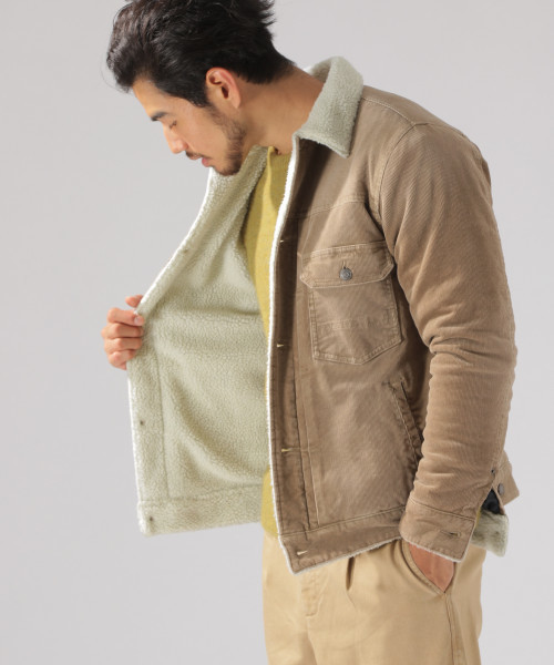 BAYFLOW（ベイフロー）の「ボアランチジャケット　18AW（ブルゾン・メンズ・クリアブルー/ベージュ/オレンジ・MEDIUM/LARGE/X-LARGE/SMALL）」の7枚目の写真