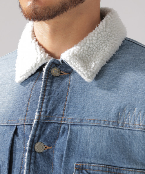 BAYFLOW（ベイフロー）の「ボアランチジャケット　18AW（ブルゾン・メンズ・クリアブルー/ベージュ/オレンジ・MEDIUM/LARGE/X-LARGE/SMALL）」の5枚目の写真