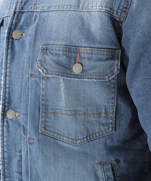 BAYFLOW（ベイフロー）の「ボアランチジャケット　18AW（ブルゾン・メンズ・クリアブルー/ベージュ/オレンジ・MEDIUM/LARGE/X-LARGE/SMALL）」の10枚目の写真