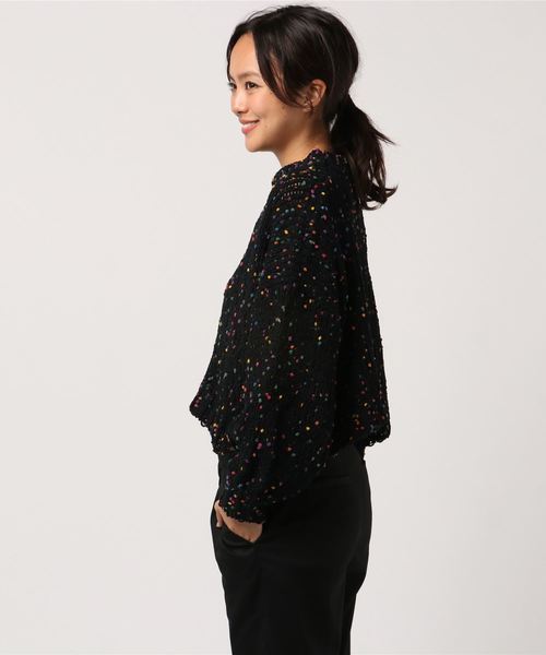 SpRay（スプレイ）の「カラーネップニット（ニット/セーター・レディース・ホワイト/ブラック/ネイビー・FREE）」の6枚目の写真