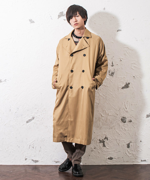 メンズオーバーサイズWトレンチコート（トレンチコート