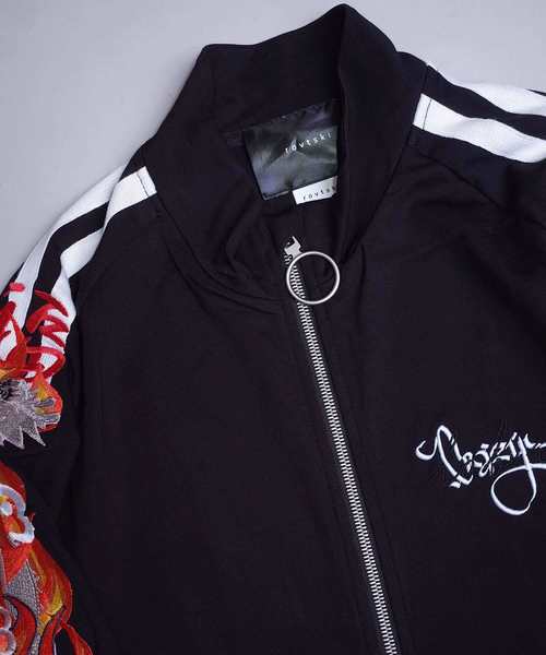 rovtski（ロフトスキー）の「LEESMA ドラゴンジャージー/LEESMA DRAGON JERZY（ブルゾン・レディース・ブラック/グリーン・FREE）」の7枚目の写真