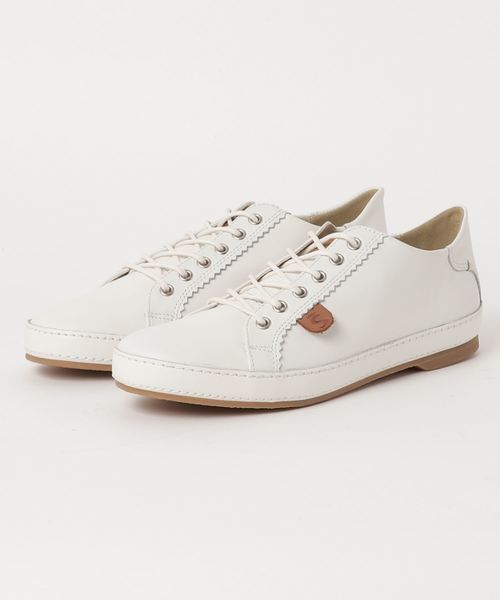 FOOT STYLE(フットスタイル)の「レザースニーカー FS-5107(スニーカー・レディース・ホワイト/グレー・38/37/39/36)」の3枚目の写真