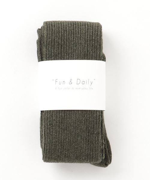 Fun & Daily(ファンアンドデイリー)の「F&D : カシミアタッチロングリブソックス(ソックス/靴下・レディース・ブラック/グレー/ベージュ/ネイビー/オリーブ・FREE)」の6枚目の写真