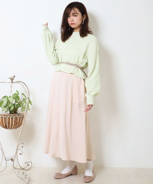 one after another NICE CLAUP（ワンアフターアナザーナイスクラップ）の「サーマル刺繍トップス（Tシャツ/カットソー・レディース・オフホワイト/ブルーグレー/ベージュ/ライトグリーン・FREE）」の10枚目の写真