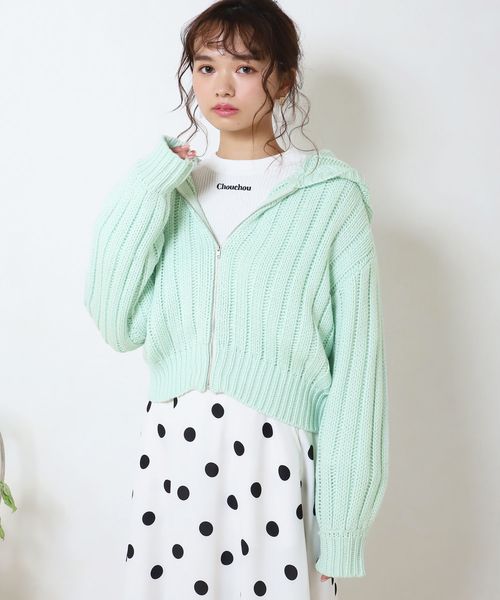 one after another NICE CLAUP（ワンアフターアナザーナイスクラップ）の「サーマル刺繍トップス（Tシャツ/カットソー・レディース・オフホワイト/ブルーグレー/ベージュ/ライトグリーン・FREE）」の16枚目の写真