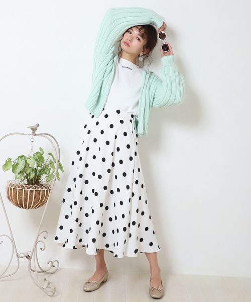 one after another NICE CLAUP（ワンアフターアナザーナイスクラップ）の「サーマル刺繍トップス（Tシャツ/カットソー・レディース・オフホワイト/ブルーグレー/ベージュ/ライトグリーン・FREE）」の5枚目の写真