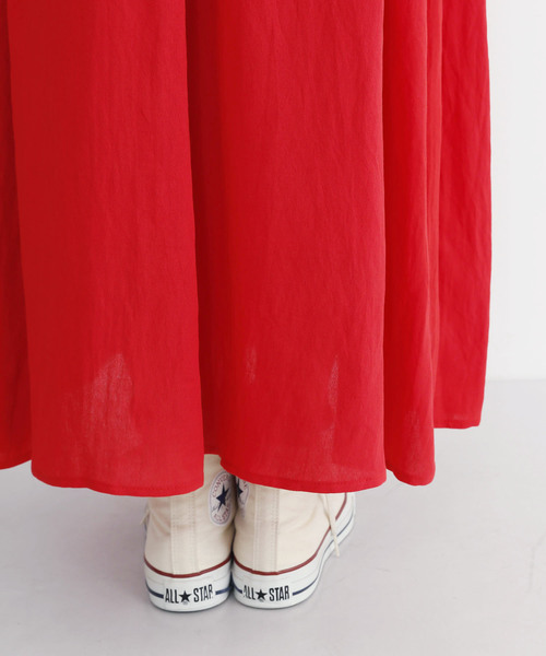 MERLOT(メルロー)の「フリルネックレースギャザーワンピース8171(ワンピース・レディース・ブラック/ベージュ/ネイビー/レッド・FREE)」の13枚目の写真