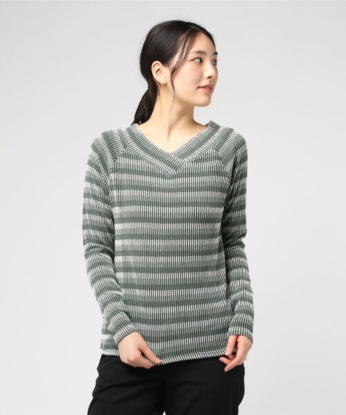 セール マルチボーダーリブオフショルダーカットソー Tシャツ カットソー Styleblock スタイルブロック のファッション通販 Zozotown