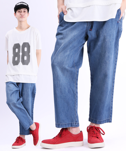 WEGO（ウィゴー）の「WEGO/ルーズシルエットデニムパンツ（デニムパンツ・メンズ・インディゴブルー/ライトインディゴブルー・FREE）」の13枚目の写真