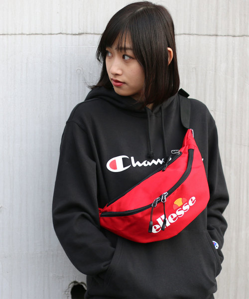 ellesse(エレッセ)の「ellesse/エレッセ ウエストバッグ ショルダーバッグ(ボディバッグ/ウエストポーチ・メンズ・ブラック/レッド/ホワイト・FREE)」の1枚目の写真