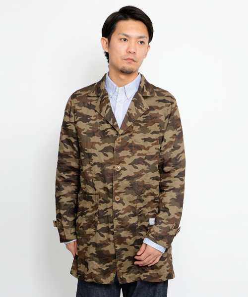 SILAS（サイラス）の「FRENCH LINEN JACKET（その他アウター・メンズ・ネイビー/カモフラージュ・3/1/2）」の2枚目の写真