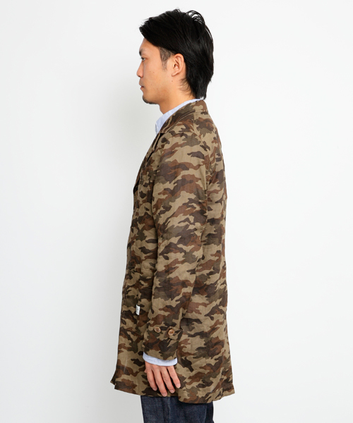 SILAS（サイラス）の「FRENCH LINEN JACKET（その他アウター・メンズ・ネイビー/カモフラージュ・3/1/2）」の8枚目の写真