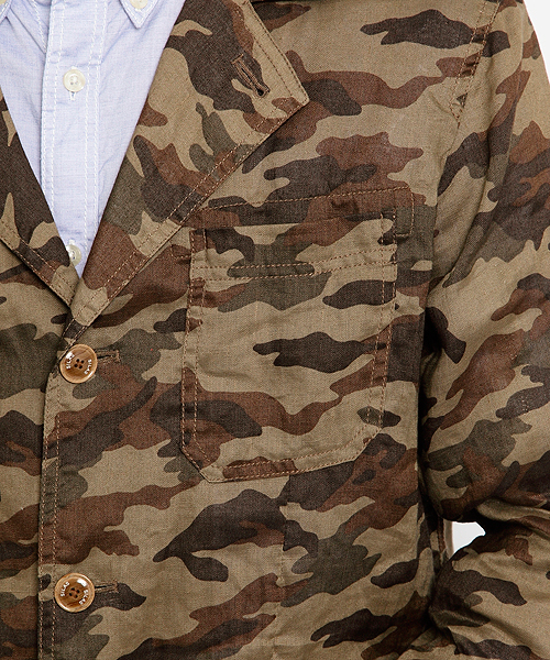 SILAS（サイラス）の「FRENCH LINEN JACKET（その他アウター・メンズ・ネイビー/カモフラージュ・3/1/2）」の5枚目の写真