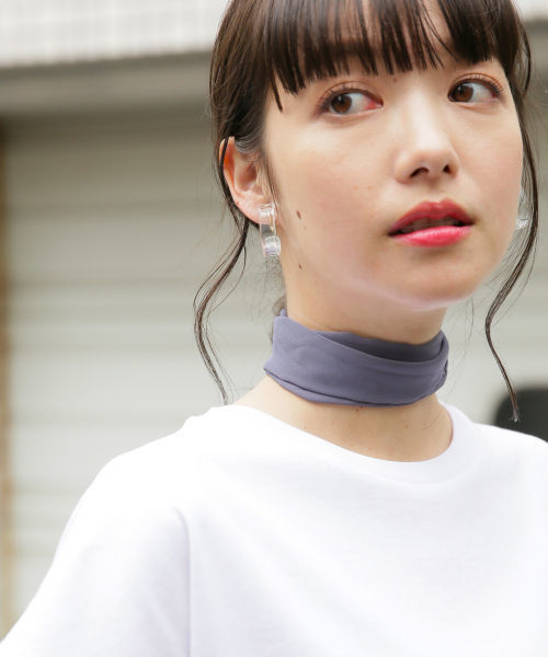 LOWRYS FARM（ローリーズファーム）の「シフォンムジスカーフネックレス　840008（ネックレス・レディース・ブラウン/ブルー/アイボリー・FREE）」の3枚目の写真