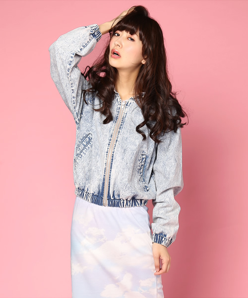 L.D.S.（エルディーエス）の「“COTTON CANDY HIGH” SAILOR BLOUSON（デニムジャケット・レディース・ブルー系/ネイビー系/ピンク系・FREE）」の8枚目の写真