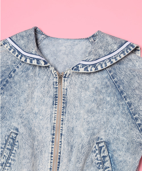 L.D.S.（エルディーエス）の「“COTTON CANDY HIGH” SAILOR BLOUSON（デニムジャケット・レディース・ブルー系/ネイビー系/ピンク系・FREE）」の17枚目の写真