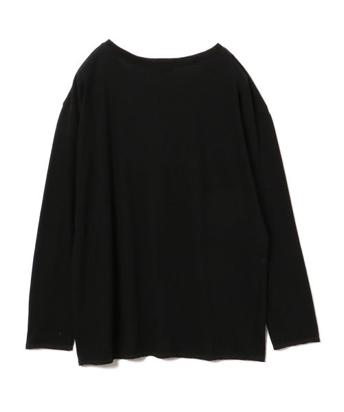 SHIPS(シップス)の「Primary Navy Label:コットンクルーネックプルオーバー(Tシャツ/カットソー・レディース・ブラック/オフホワイト・38/36)」の6枚目の写真