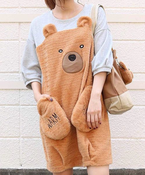 くまモチーフワンピース ワンピース Surge リベットアンドサージ のファッション Rivet Rivet ワンピース しっぽ付き ワンピース セール