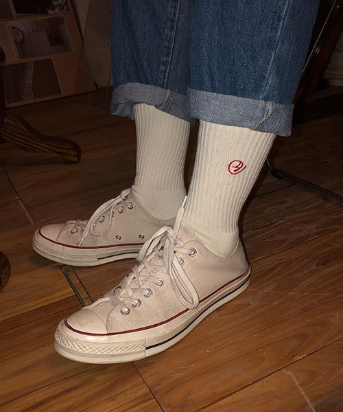 MASONPRINCE(メイソンプリンス)の「【MASONPRINCE】シンプル ブランドロゴ 8カラーソックス(ソックス/靴下・メンズ・ブラック/ブルー/ブラウン/グレー/アイボリー/カーキ/レッド/ホワイト・FREE)」の3枚目の写真