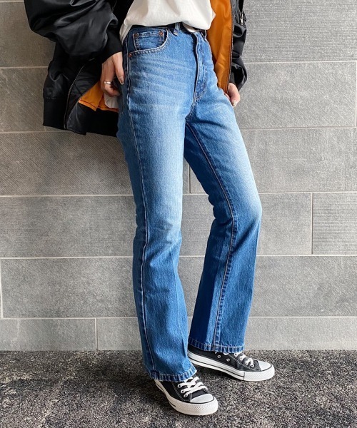 ページボーイ PAGEBOY ラインストーン デニム フレアパンツ 27 ページボーイ PAGEBOY ラインストーン デニム フレアパンツ 27