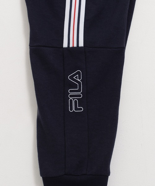 FILA（フィラ）の「【別注】FILA/フィラ ブランド ロゴ スウェット ジャージ ライン ジョガーパンツ トラックパンツ（スウェットパンツ・レディース・ブラック/ネイビー/杢グレー/グレー系その他/ブラック系その他/ブルー系その他・M/L/LL/3L）」の19枚目の写真