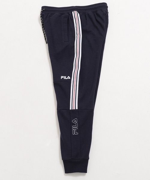 FILA（フィラ）の「【別注】FILA/フィラ ブランド ロゴ スウェット ジャージ ライン ジョガーパンツ トラックパンツ（スウェットパンツ・レディース・ブラック/ネイビー/杢グレー/グレー系その他/ブラック系その他/ブルー系その他・M/L/LL/3L）」の20枚目の写真